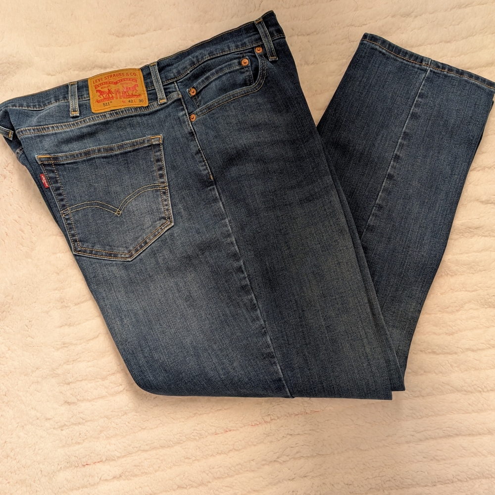 Levi's Men's 511 Blue Denim Jeans W42 L30